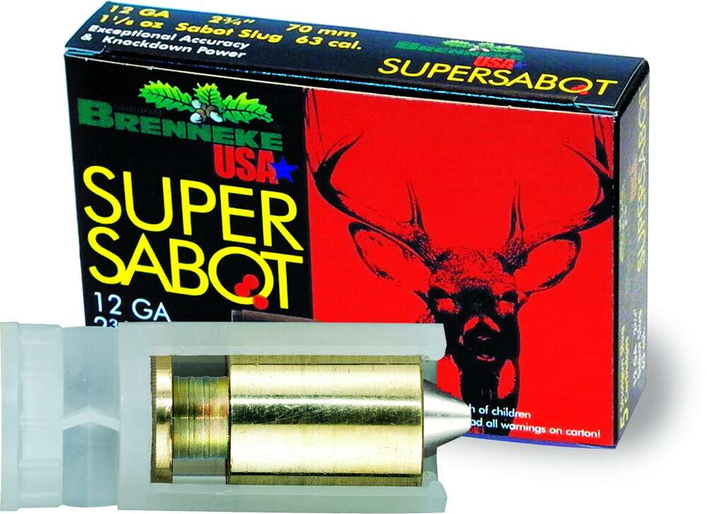 Ammunition Brenneke USA 1 1/8 oz 12Gauge BR SL122SUS   SUPERSABOT    12 2.75 SLUG 11/8 5/50